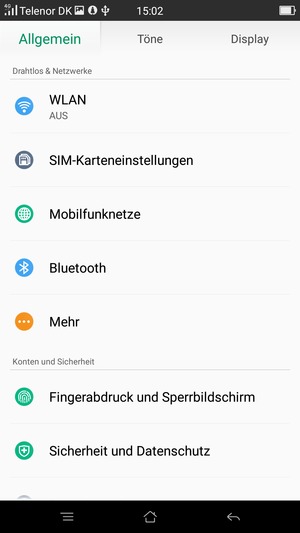 Wählen Sie Mobilfunknetze