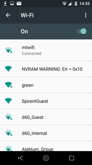 You are now connected to the Wi-Fi network