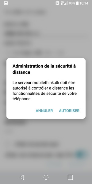 Sélectionnez AUTORISER
