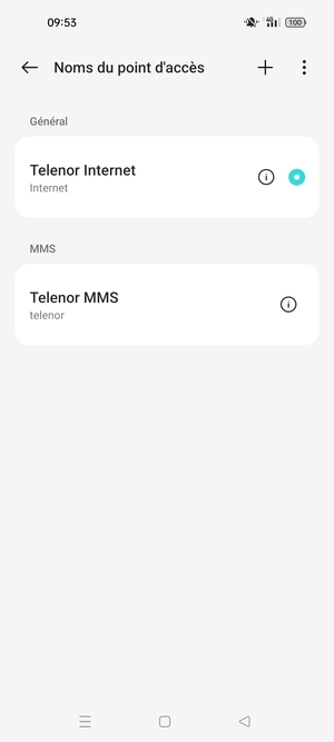 Sélectionnez le bouton du Menu