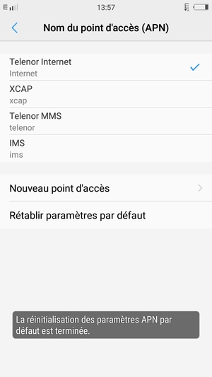 Sélectionnez Nouveau point d'accès