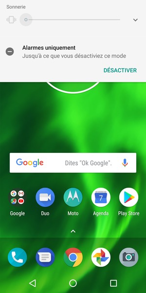 Appuyez une fois de plus pour passer en mode silencieux