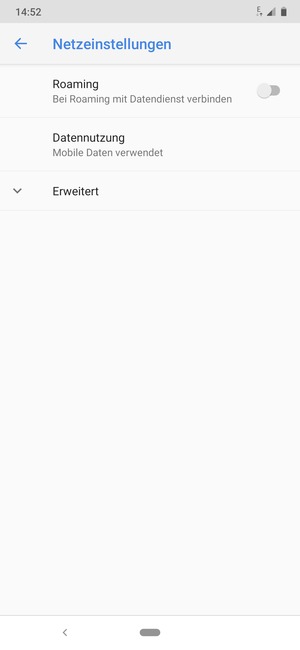 Wählen Sie Erweitert
