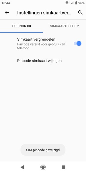 Uw SIM-pincode is gewijzigd