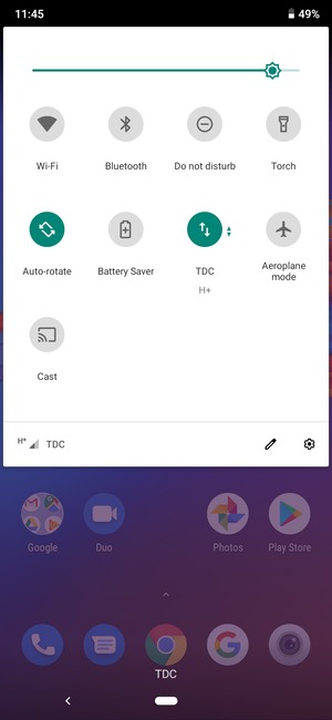 Adjust brightness to the required level