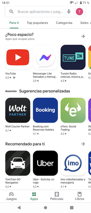 Seleccione la barra de Búsqueda