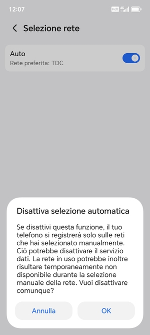 Seleziona OK