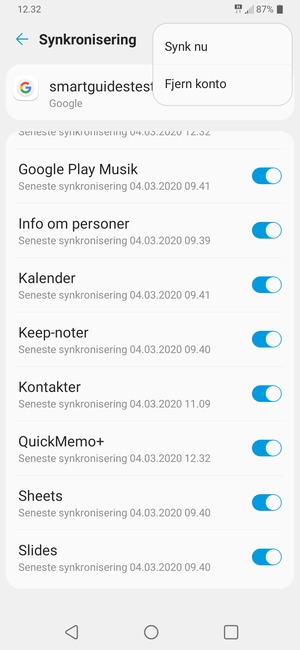 Vælg Synk nu