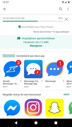 Wacht tot het installatieproces beëindigd is