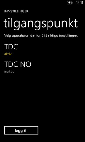 Hvis du ser en liste over operatører, velg Public