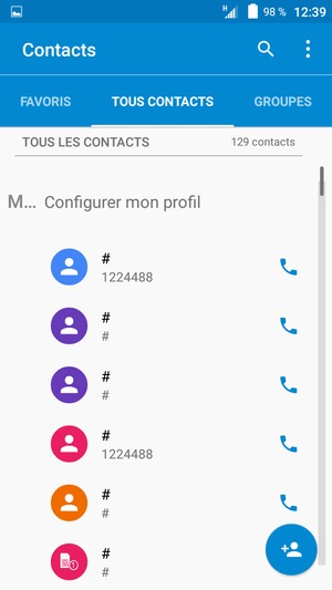 Sélectionnez le bouton du Menu