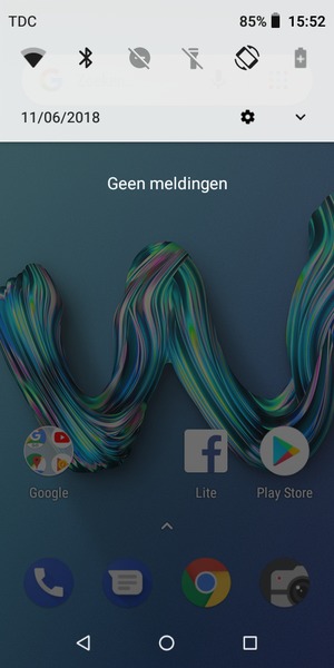 Schuif naar beneden in het bovenste menu opnieuw