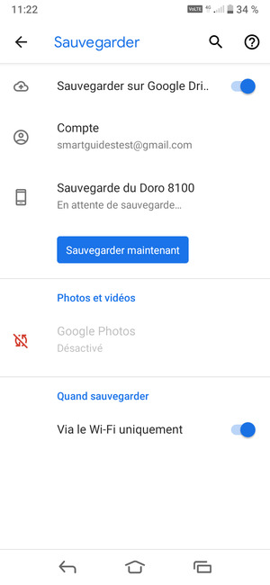Sélectionnez Compte