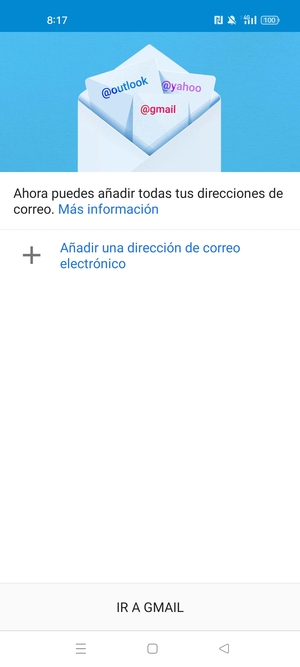 Seleccione Añadir una dirección de correo electrónico