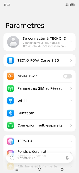 Sélectionnez Connexion multi-appareils