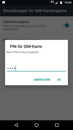 Bestätigen Sie Ihre neue PIN und wählen Sie OK