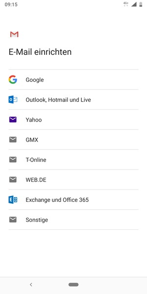 Wählen Sie Outlook, Hotmail und Live