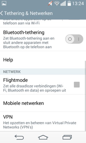 Scroll naar en selecteer Mobiele netwerken