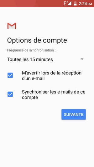 Sélectionnez SUIVANTE
