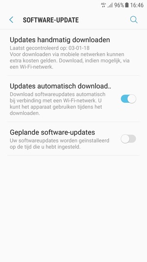 Selecteer Updates handmatig downloaden