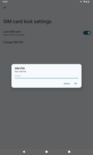 Enter your New SIM PIN and select OK