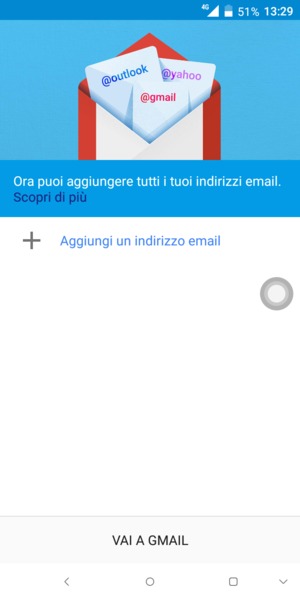 Seleziona Aggiungi un indirizzo email