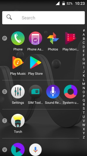 Scroll to and select Settings