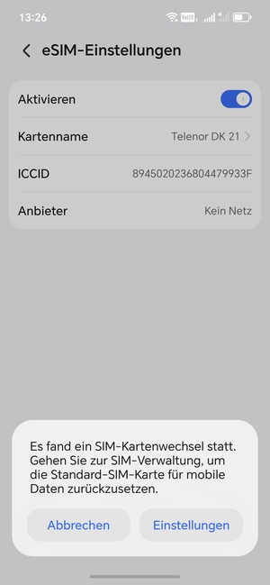 Wählen Sie Einstellungen