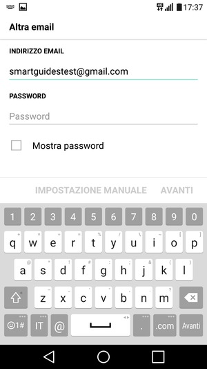 Inserisci il tuo indirizzo Gmail e seleziona Avanti