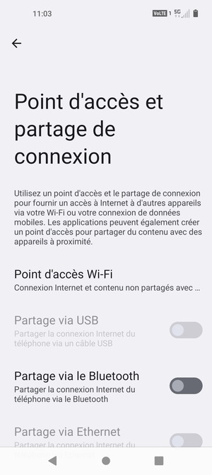 Sélectionnez Point d'accès Wi-Fi