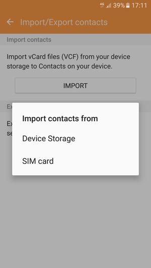 Select SIM card