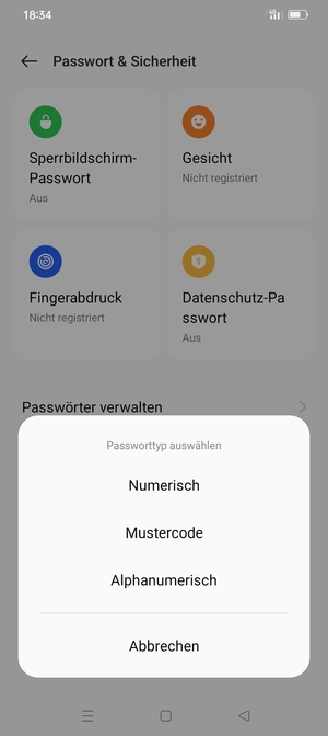 Wählen Sie Mustercode