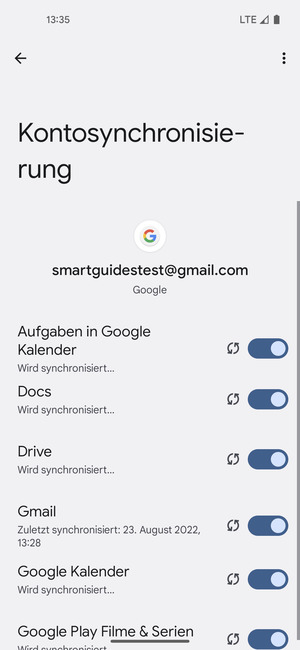 Ihre Daten werden synchronisiert