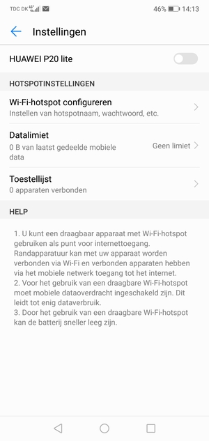 Selecteer Wi-Fi-hotspot configureren