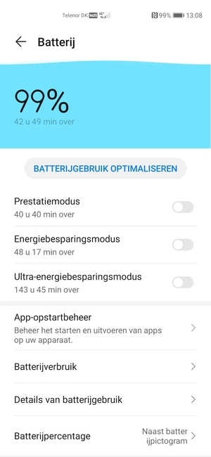 Schakel Energiebesparingsmodus in