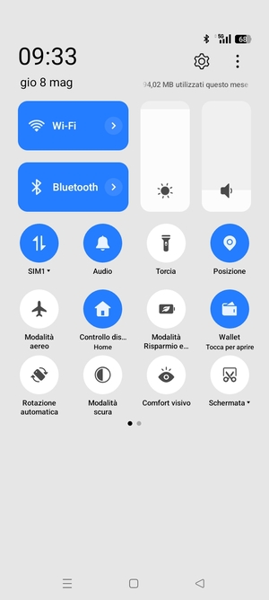 Disattiva Wi-Fi e Bluetooth