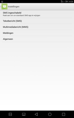 Selecteer Tekstbericht(SMS)