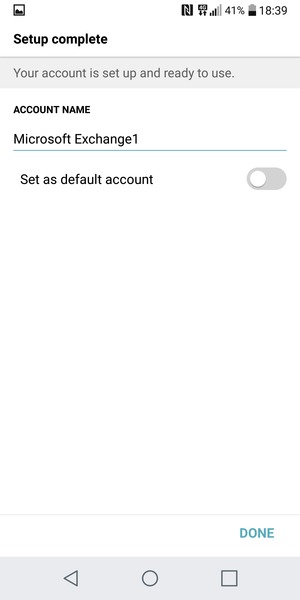Give your account a name and select DONE