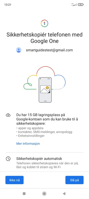 Velg Slå på