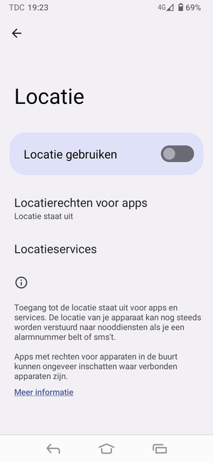 Schakel Locatie gebruiken uit