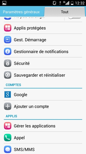 Faites défiler et sélectionnez Sauvegarder et réinitialiser