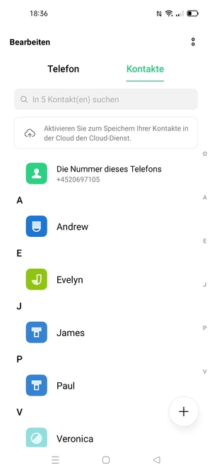 Wählen Sie die Menü-Taste
