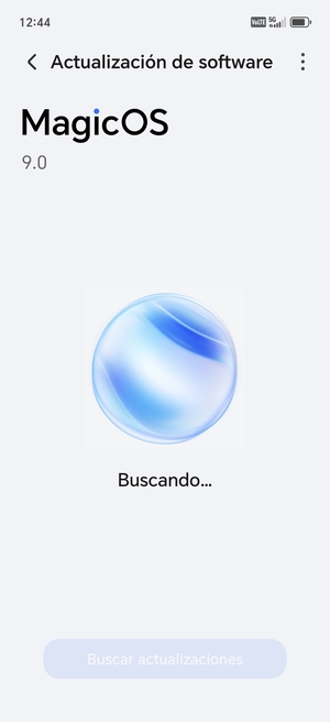 Espere a que la búsqueda termine