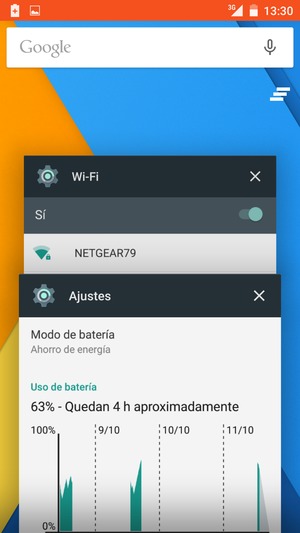 Deslice las aplicaciones a la derecha para cerrarlas