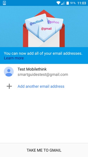 Select TAKE ME TO GMAIL