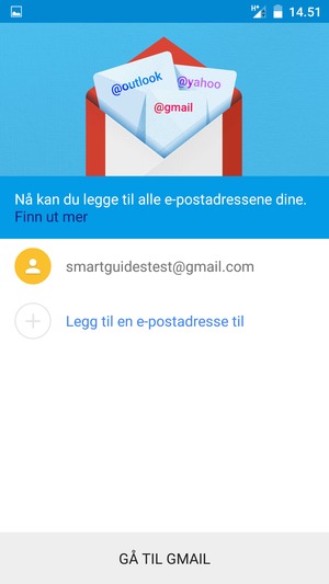 Velg GÅ TIL GMAIL