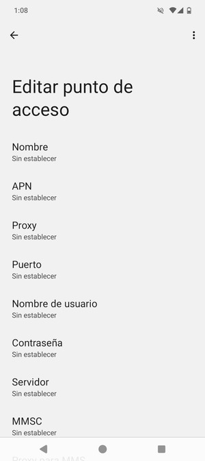 Introduzca la información de Internet