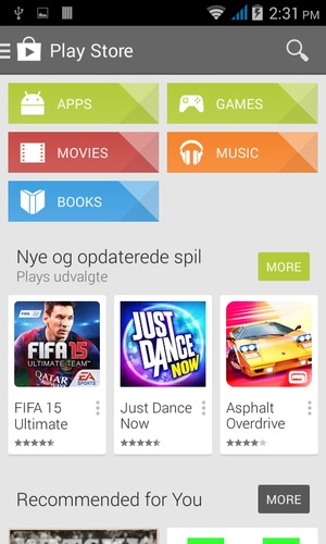 Select the Search button