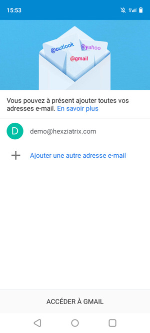 Sélectionnez ACCÉDER À GMAIL