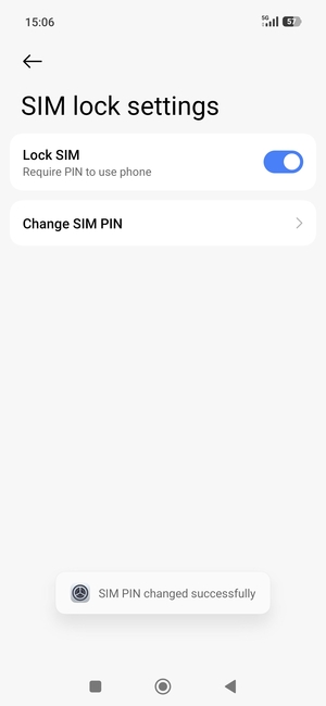 Your SIM PIN has been changed